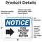Signmission Fuel Shutoff Push Button (Right Arrow) Sign With Symbol, 5 in W x Rectangle, Vinyl Decal OS-2PACK-NS-D-35-L-12942 - alternate 4